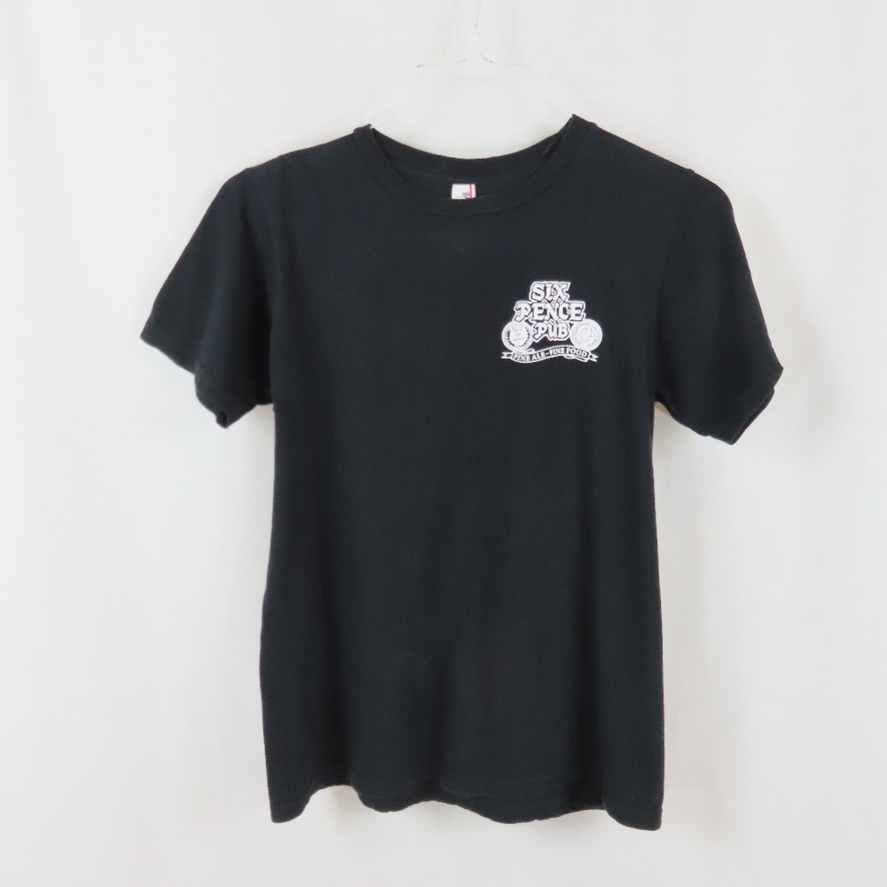 Black Six Pence Pub T-shirt Sz S